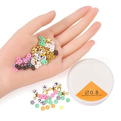 Kits de fabrication de bracelets de perles heishi en argile polymère bricolage&nbsp;DIY-FS0002-30