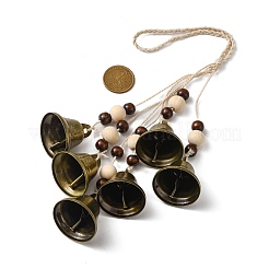 Manija de puerta con forma de campana de bruja de hierro decorativa&nbsp;HJEW-JM02221