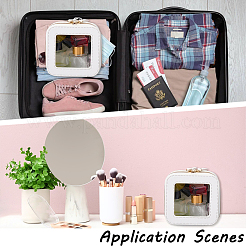 Квадратная шкатулка из искусственной кожи&nbsp;ODIS-WH20008-04B