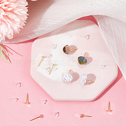 10 пара 925 плоских сережек-гвоздиков из стерлингового серебра&nbsp;STER-BBC0006-58A-G