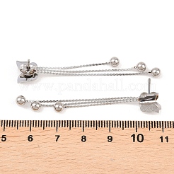 Серьги-гвоздики с кисточками из нержавеющей стали 304 в форме бабочки&nbsp;EJEW-H175-05P