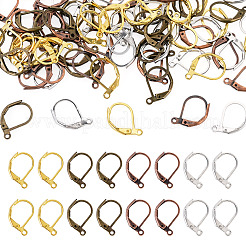 80 pièces de boucles d'oreilles à levier en laiton 4 couleurs&nbsp;KK-TAD0001-36