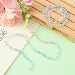 2 нить прозрачных стеклянных бусин&nbsp;GLAA-YW0001-54