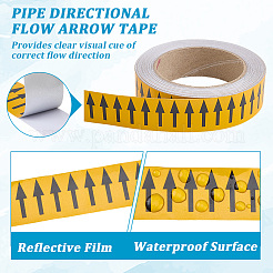 Ruban adhésif fléché directionnel en PVC pour tuyaux&nbsp;AJEW-WH20020-641A