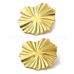 Pendientes de botón de acero inoxidable 304&nbsp;EJEW-U001-04G-04