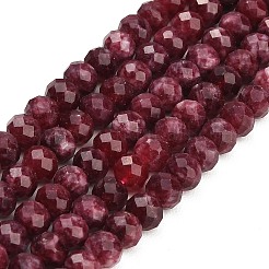 Fili di perle sfaccettate di giada bianca naturale tinta&nbsp;GG-CBAE966-01A-J