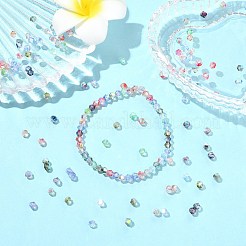 1080 шт. 9-х цветные гальванизированные прозрачные стеклянные бусины&nbsp;GLAA-CJ0002-84