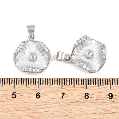 Ciondoli a spilla in ottone con micro zirconi cubici trasparenti&nbsp;KK-CBA6A75-52A-P