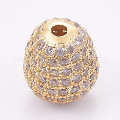 Perline zirconi micro pave  in ottone&nbsp;KK-F748-30