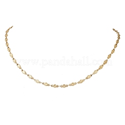 Женские ожерелья-цепочки с цветочным узором из нержавеющей стали 304 толщиной 3.5 мм&nbsp;NJEW-JN05599