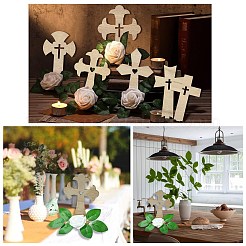 4 style de décorations artisanales en bois&nbsp;WOOD-CJC0019-05B