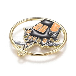 Подвески из сплава с эмалью на тему Хэллоуина&nbsp;X-ENAM-J649-12LG-02