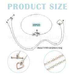 Латунные браслеты-цепочки с сердечками&nbsp;BJEW-TAC0027