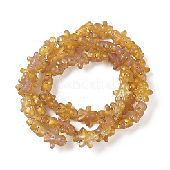 Полностью покрытые радугой стеклянные бусины с гальваническим покрытием&nbsp;GLAA-P005-FR06