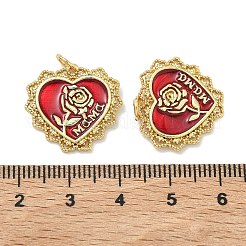 Латунные эмалевые подвески ко дню матери&nbsp;KK-G555-15G-01