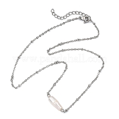 Säulenanhänger aus natürlicher barocker Keshi-Perle&nbsp;NJEW-JN06338-02