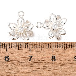 Latón micro pavimenta claro cubic zirconia encantos&nbsp;CU-CBAEC99-22S