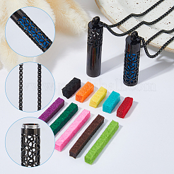 2 шт. 2 стиля ожерелья из нержавеющей стали в виде флаконов духов&nbsp;NJEW-FH0001-30A