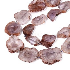 Stränge aus natürlichen violetten Phantomquarz-/violetten Lodolith-Quarz-Scheibenperlen&nbsp;G-N362-11A-01
