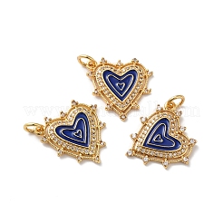 Placage de crémaillère en laiton micro pavé breloques en zircone cubique claire&nbsp;KK-D074-04G-06