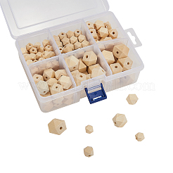 Граненые необработанные деревянные бусины&nbsp;WOOD-CJ0001-07