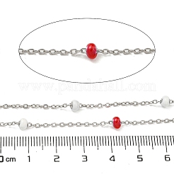 Catene a maglie smaltate in acciaio inossidabile 304&nbsp;AJEW-Z028-09P-08