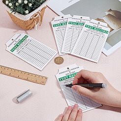 Étiquettes d'enregistrement de sécurité d'inspection quotidienne en papier recto verso avec trou de suspension&nbsp;DIY-WH0723-033A