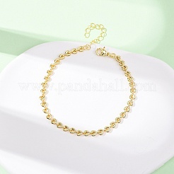 Браслеты из латунной цепочки для женщин&nbsp;BJEW-C140-12G