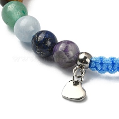 Pulsera con dije de corazón de acero inoxidable&nbsp;BJEW-JB09506