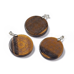 Pendentifs pierres précieuses naturelles mixtes&nbsp;G-P491-04P