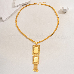 Eleganti collane con ciondolo in ottone con nappa geometrica per accessori da festa per le donne&nbsp;LR5784-2
