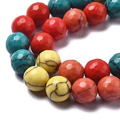 Синтетических нитей бирюзовые бусы&nbsp;G-L620-A02-12mm