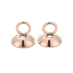 201 ganci per ciondolo con tappo a perlina in acciaio inossidabile&nbsp;STAS-L244-27E-RG