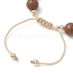Bracelets de perles tressés en turquoise synthétique teinté réglable&nbsp;BJEW-JB10721-02