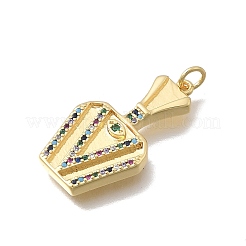 Micro cuivres ouvrent zircone cubique pendentifs de bouteilles&nbsp;KK-D431-051A-01