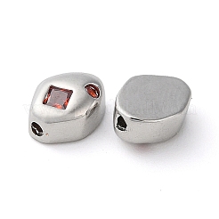 Настоящие латунные бусины с платиновым покрытием&nbsp;KK-F862-18P-02