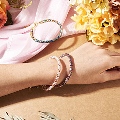 3 Stück 3 Farben 4 mm geflochtene Nylonschnur-Armbänder&nbsp;FIND-TA0009-40A