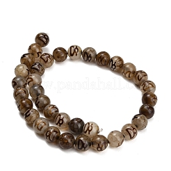 Estilo tibetano dZi abalorios hebras&nbsp;GG-CBA4812-B07-10MM