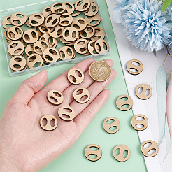 70 шт. деревянная пустая помпоновая шаровая съемная пуговица&nbsp;WOOD-BC0001-16