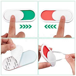 14 шт. акриловый красный зеленый слайдер-индикатор на дверь&nbsp;AJEW-WR0003-20A