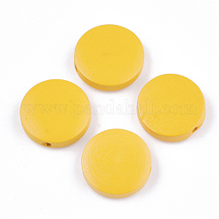 Perles de bois naturel peintes&nbsp;WOOD-S049-02C-M