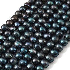 Окрашенные натуральные культивированные нити из пресноводного жемчуга&nbsp;PEAR-L034-18A