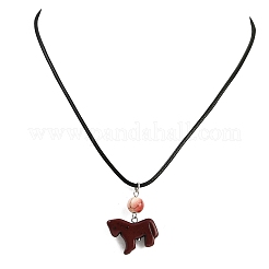 Подвеска в виде лошади из окрашенной синтетической бирюзы&nbsp;NJEW-JN05430-02