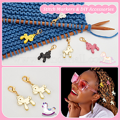 Маркеры для подвесок с эмалью из сплава «Лошадь»&nbsp;HJEW-AB00364