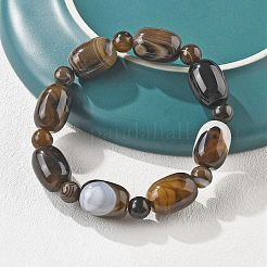 Браслеты из натуральных полосчатых бусин агата&nbsp;G-P570-01M