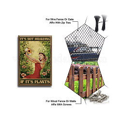 Старинный металлический оловянный знак&nbsp;AJEW-WH0189-026