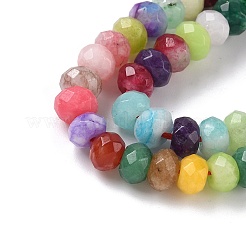 Природные окрашенные белого нефрита нитей бисера&nbsp;X-G-F753-06C