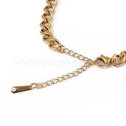 Браслет из синтетического малахита и круглых звеньев из акрила&nbsp;BJEW-G669-03G