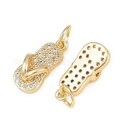Латунные микропаве прозрачные кубические циркониевые подвески&nbsp;ZIRC-G153-28G