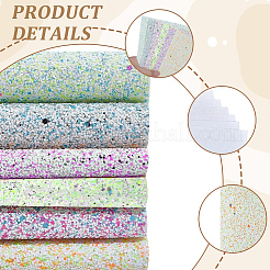 6 pièce de tissu en PVC et similicuir 6 couleurs&nbsp;DIY-CL0001-31